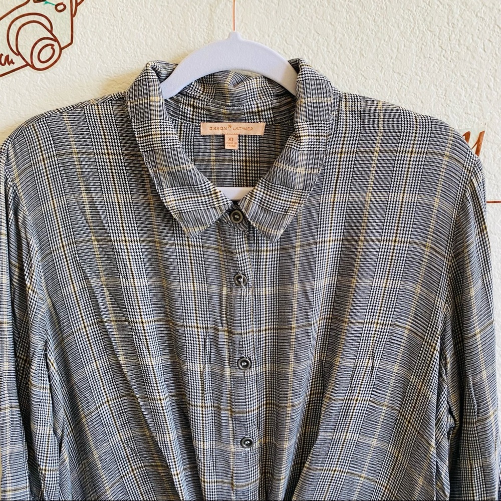 Gibson Latimer Multi Color Plaid Button Up Long S… - image 3